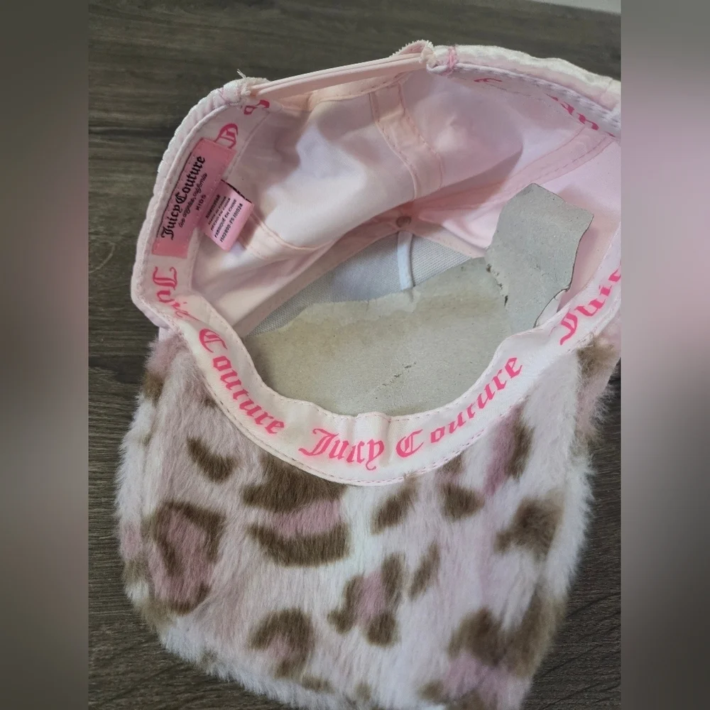 Girls Juicy Couture Pink Leopard Cap NWT